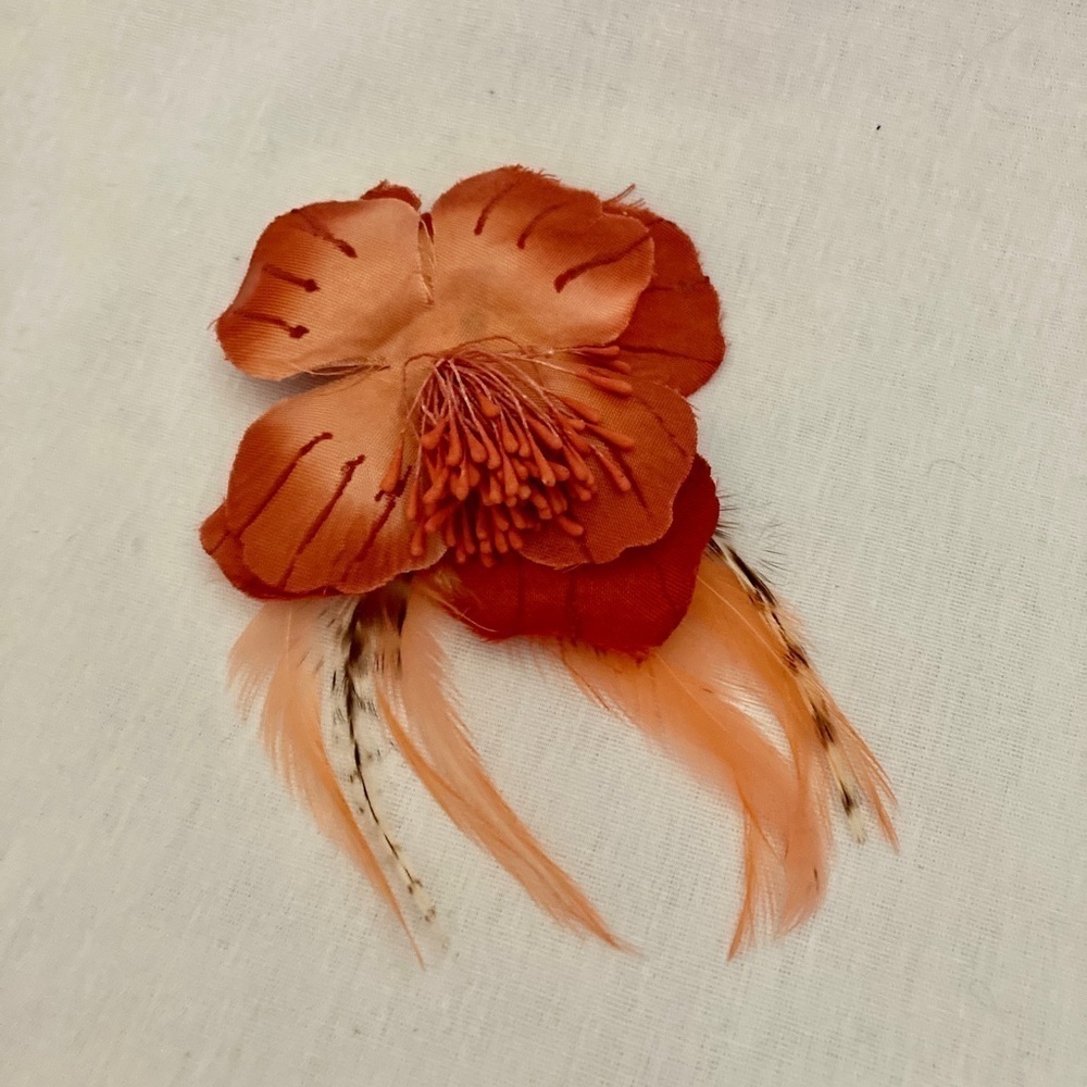 Vintage pins excellent condition feathers apples and flowers